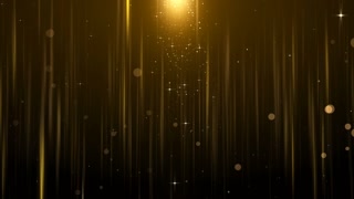 Golden Particles with Vertical Light Rays Awards Trailer Titles Cinematic Openers Luxury Intro Background Loop