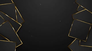 Luxury Dark with Floating Gold Trimmed Squares Particles Awards Trailer Titles Cinematic Openers Intro Luxury Background Loop
