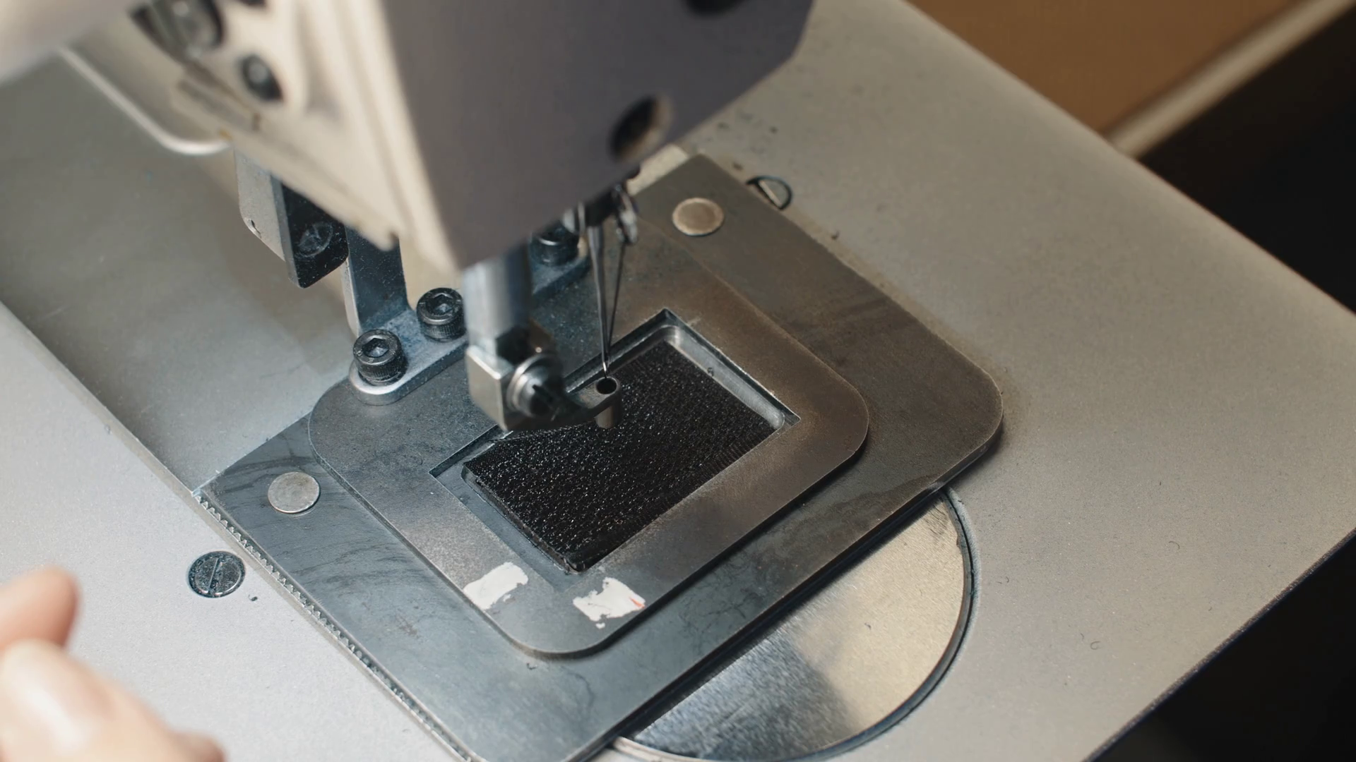 Velcro sewing machine at work Stock Video Footage 0016 SBV337839033