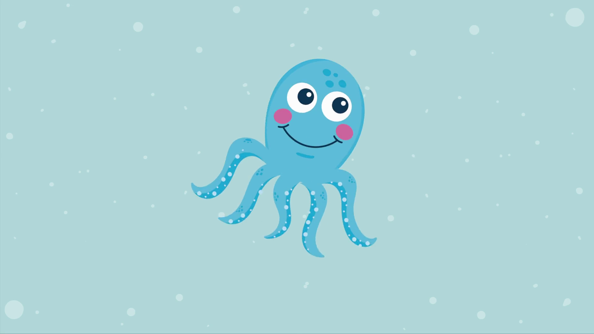 Blue Octopus Swiming Undersea Animation Stock Footage SBV347582000