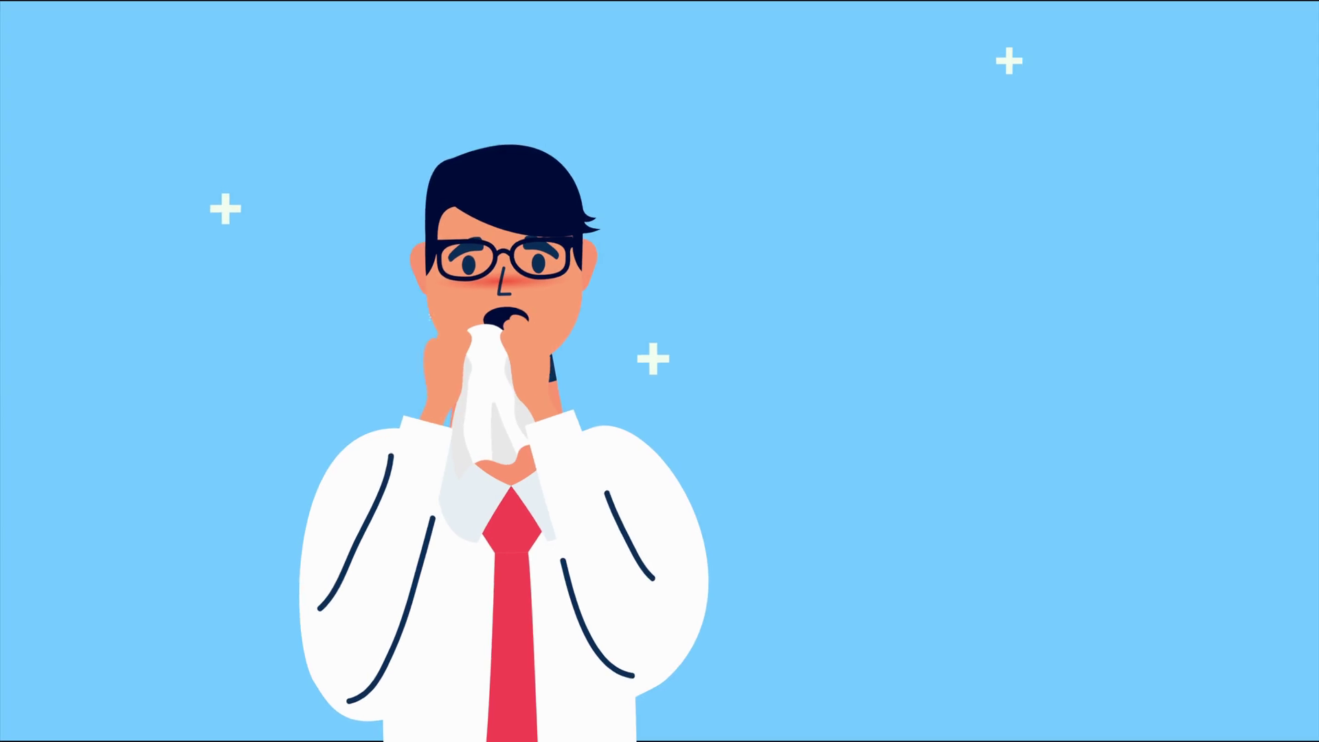 Sick Person With Dry Cough Covid 19 Pandemic Stock Motion Graphics SBV