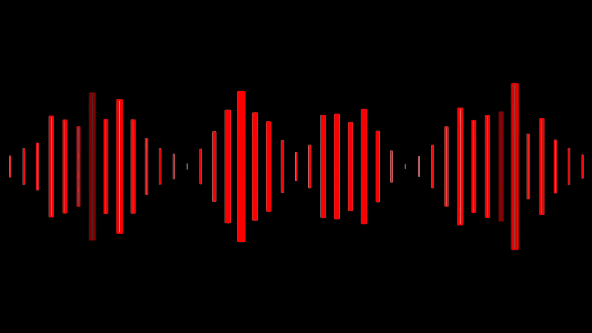 Audio Waveforms Moving Across Screen In Red Stock Motion Graphics SBV