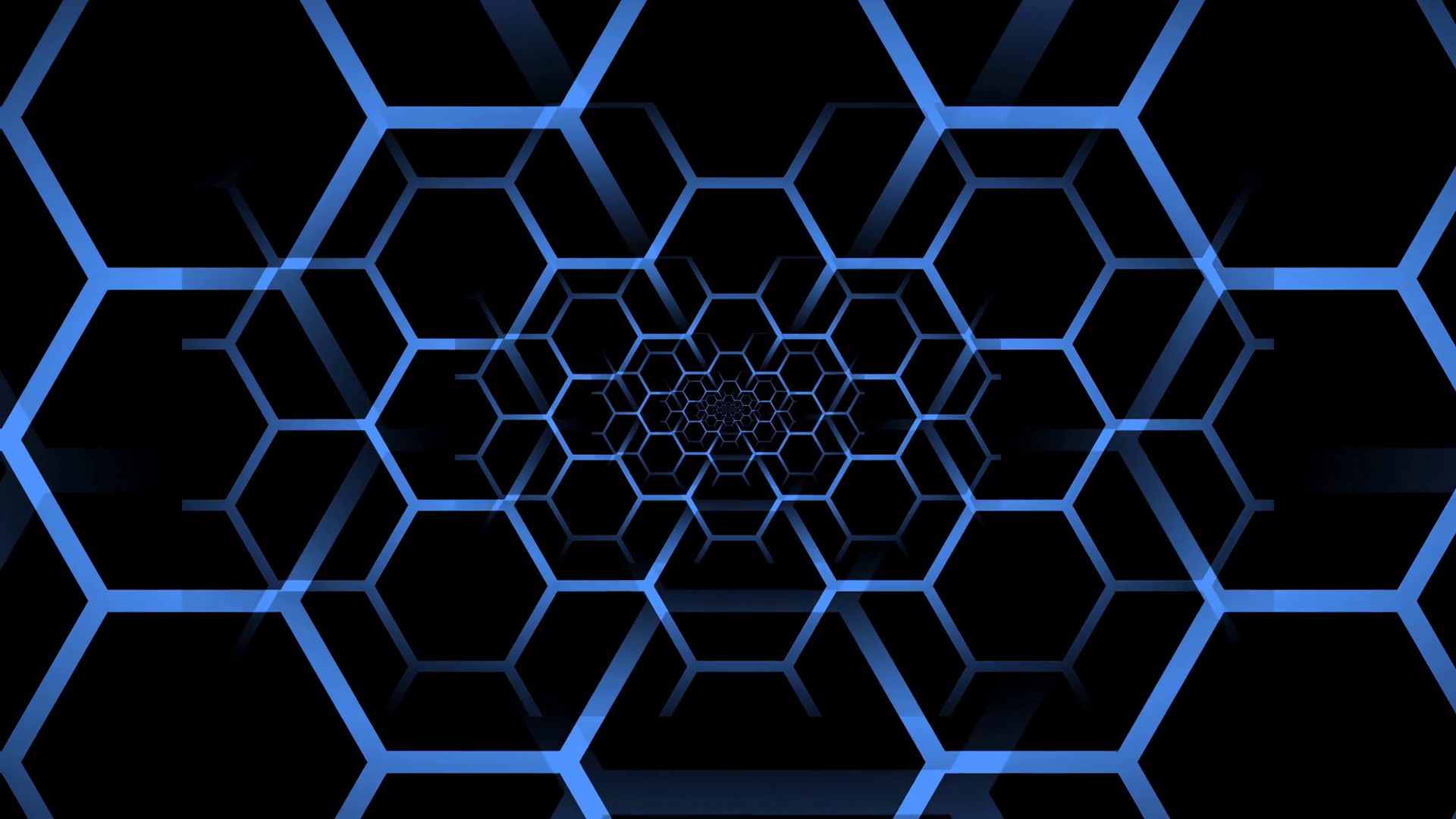 Blue Hexagonal Optical Illusion. Motion Background Storyblocks