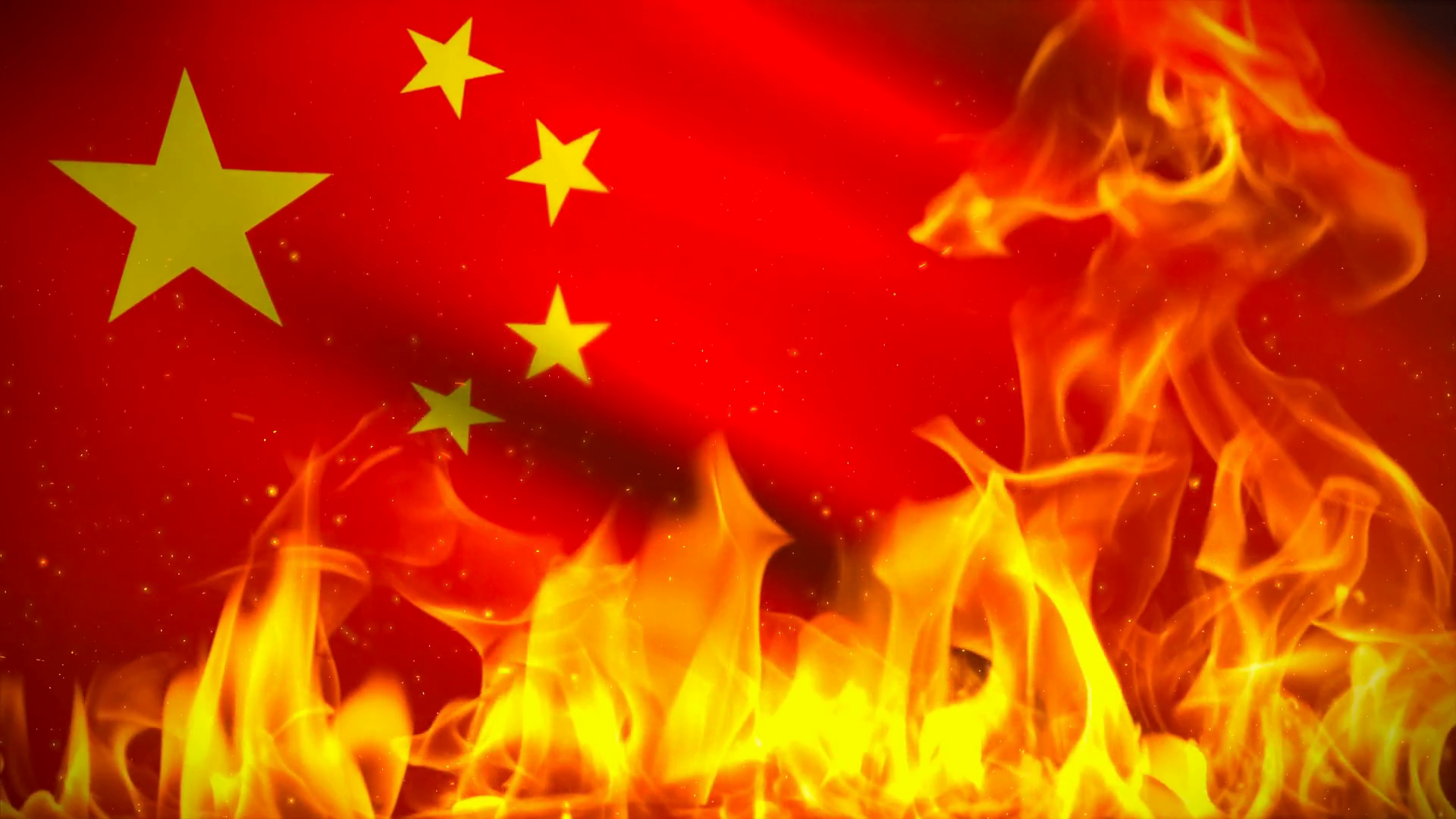 Fire Flames Burning Embers Infront Of Stock Motion Graphics SBV