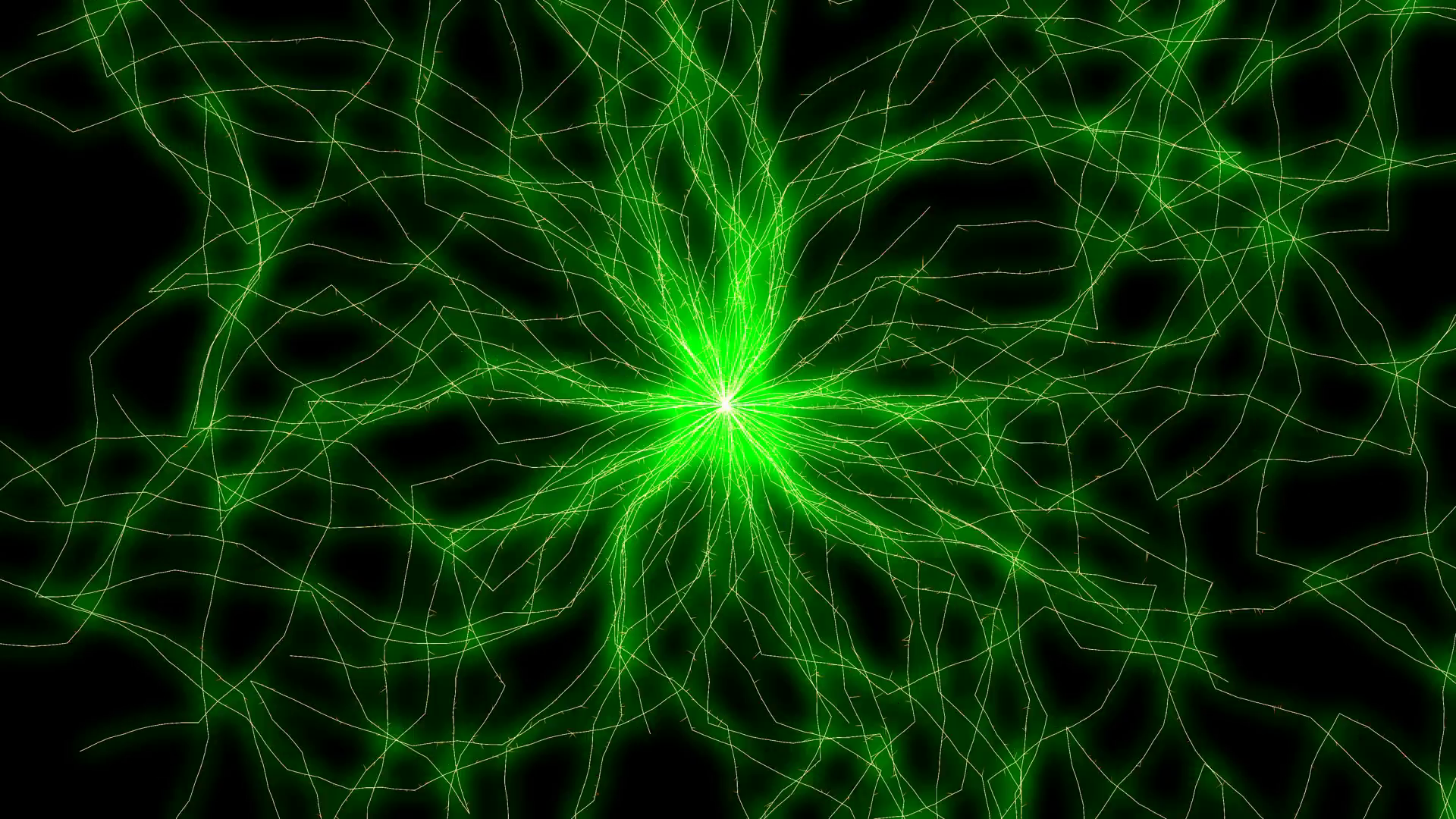 Flashing green electrical energy field seamless looping. Motion