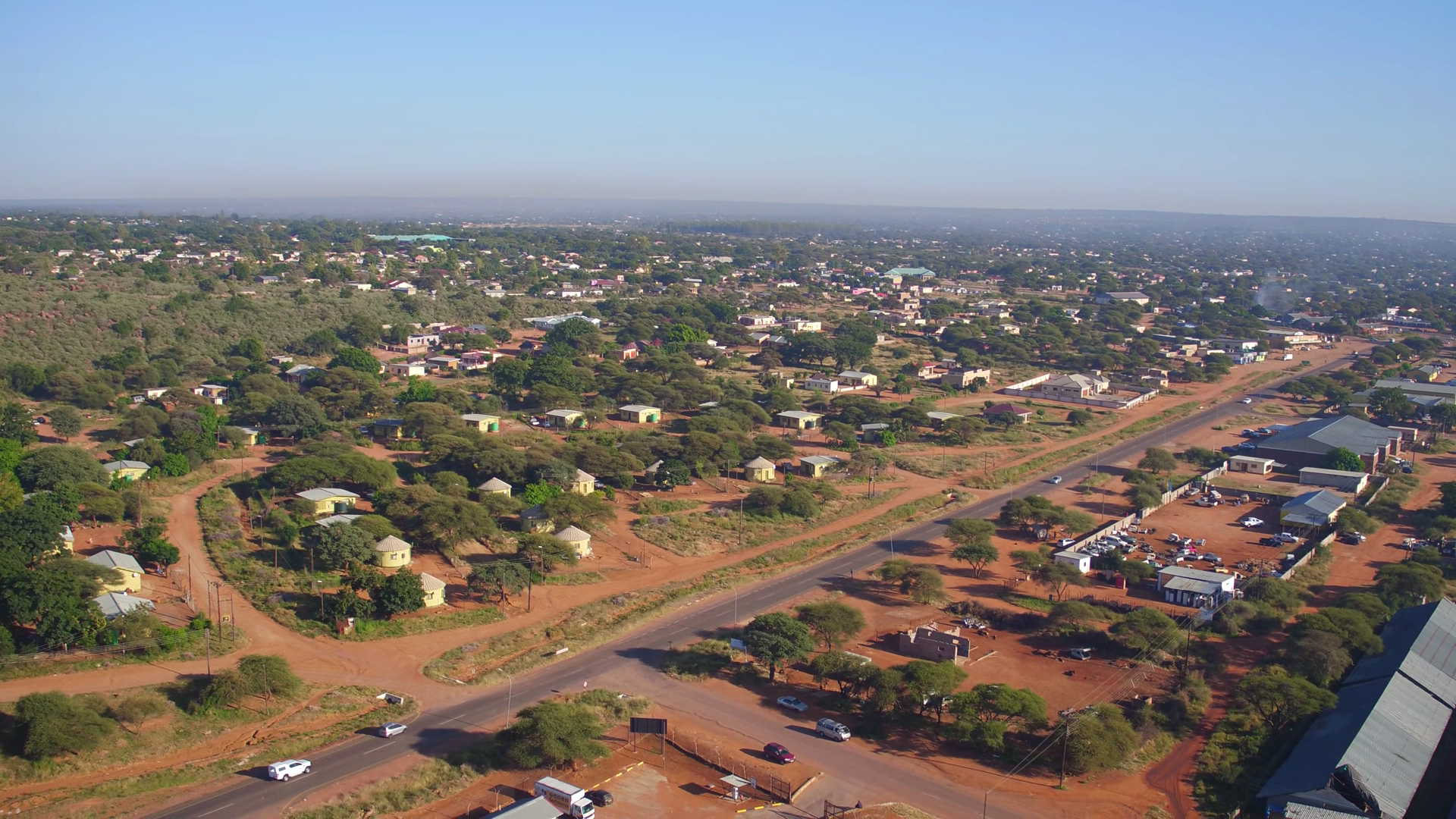 Molepolole Villaaerial Drone View Captures Stock Footage SBV-353829685 ...