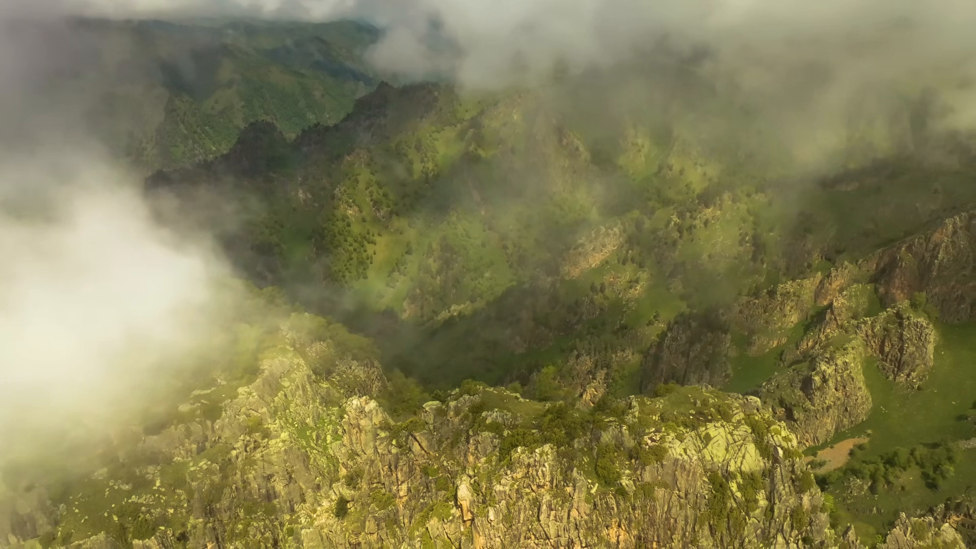 Aerial View Of Majestic Kara-syrt Ridge Stock Footage SBV-353629716 ...