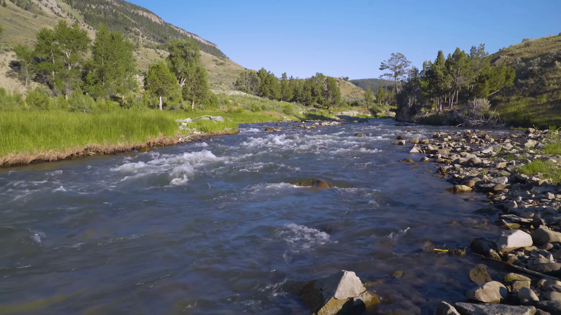Big Hole River Jerry Creek Bridge Recreation Stock Footage SBV ...