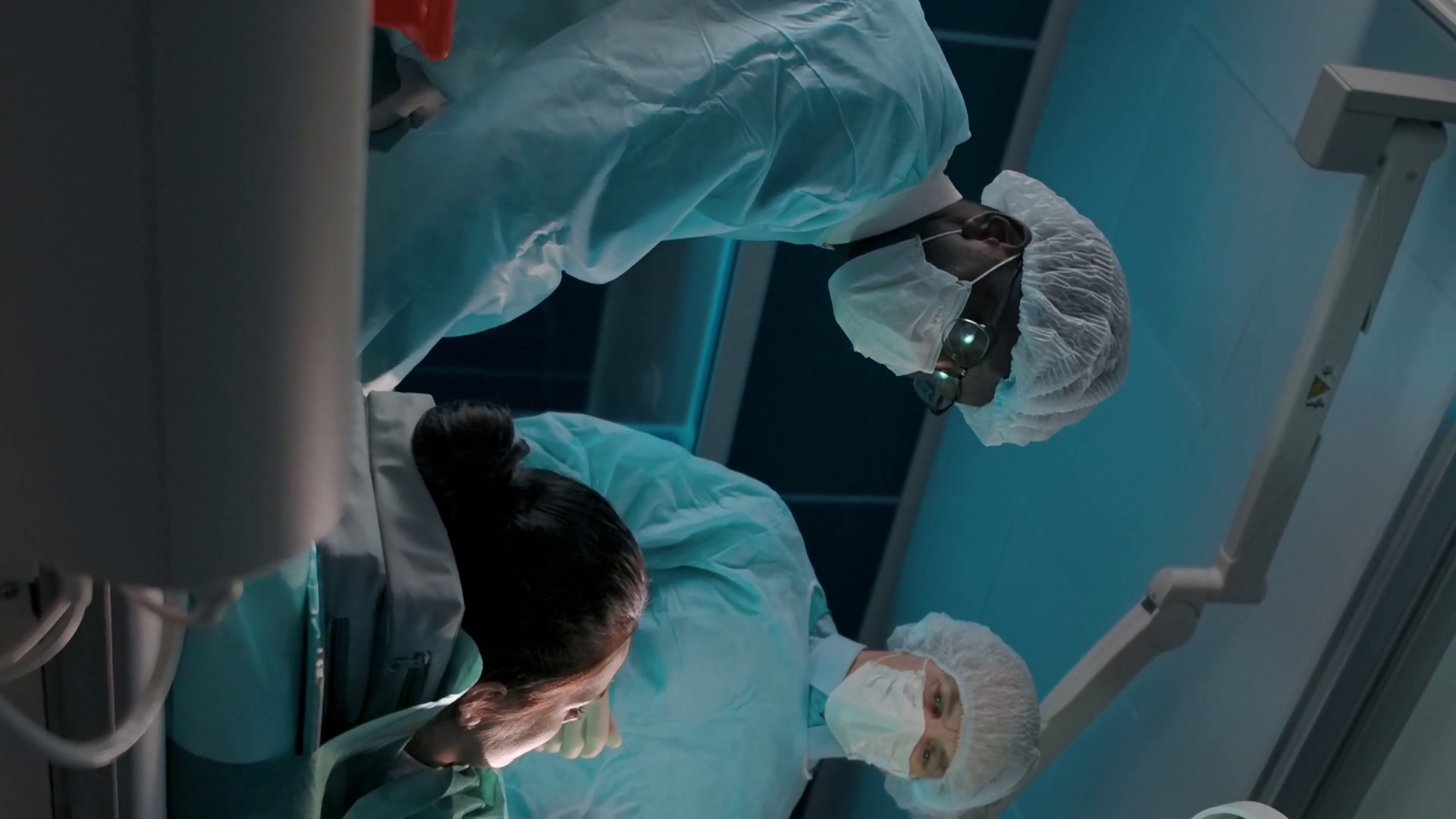 Vertical Of Dark-skinned Doctor Moves Stock Footage SBV-352010379 ...