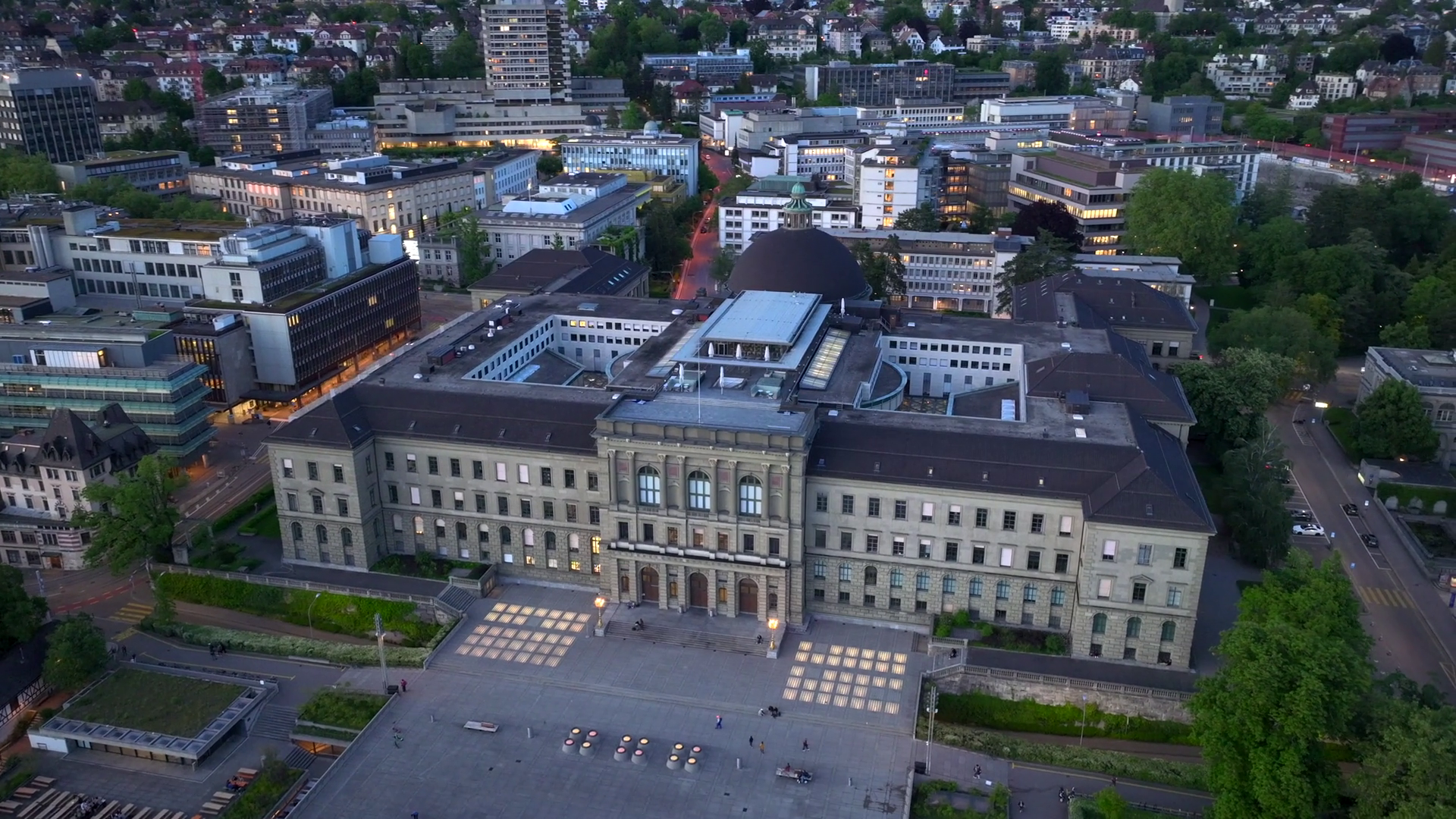 University Of Zuerich Aerial Drone Footage Stock Footage SBV-351775807 ...