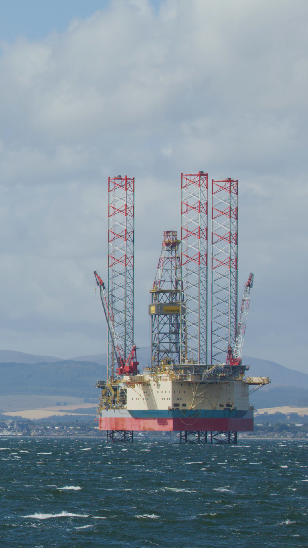 Offshore Oil Rig In Rough North Sea Waters Stock Footage SBV-353054966 ...