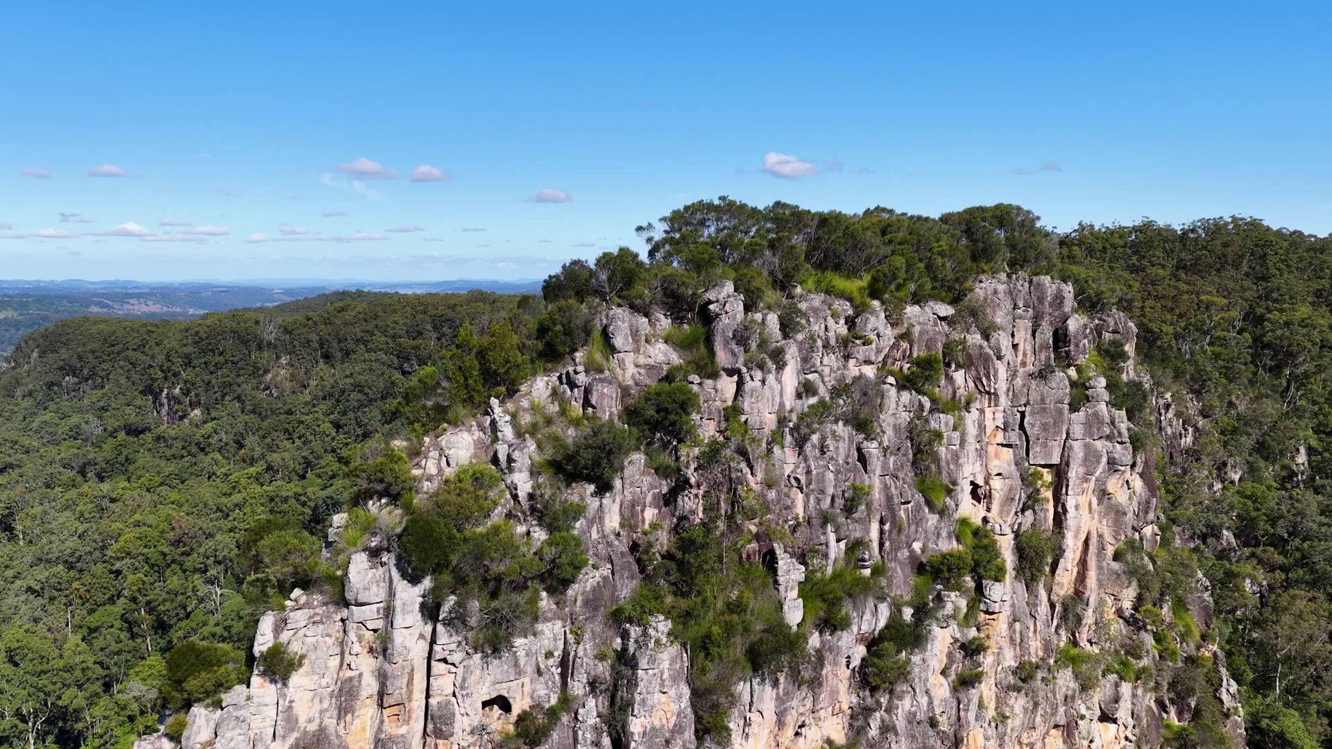 Aerial View Of Nimbin Rocks In Australia Stock Footage SBV-352474282 ...