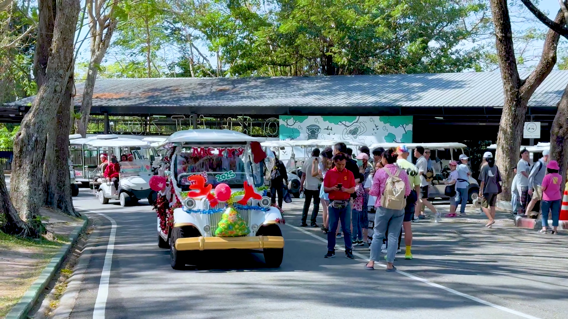 Colorful Cart Ride At Khao Kheow Zoo Stock Footage SBV-352685553 ...