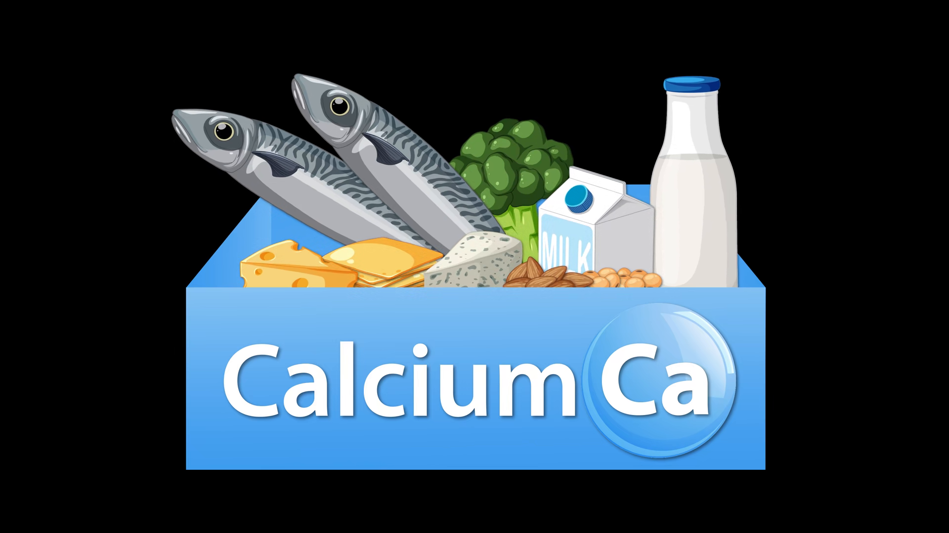 Calcium-rich Foods Animation With Nutrient Stock Footage SBV-353576735 ...