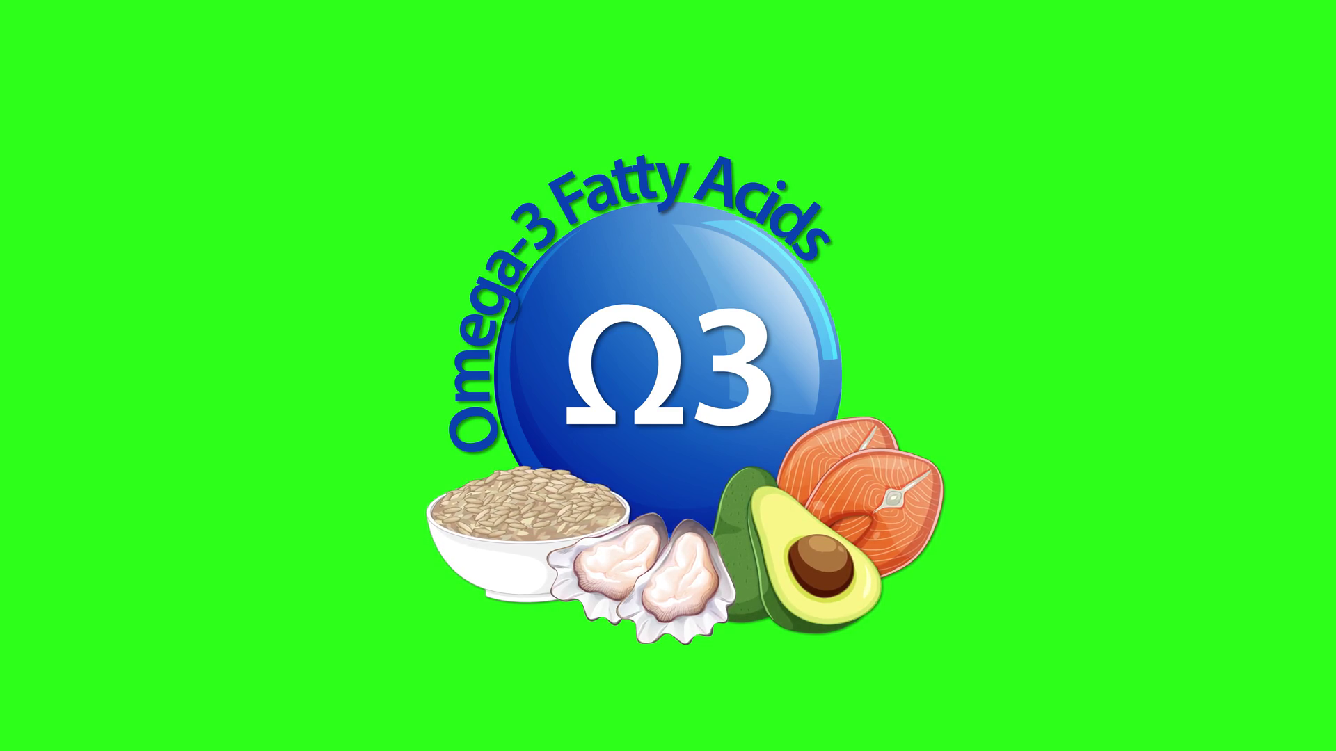 Omega-3 Fatty Acids Badge Animation With Stock Footage SBV-352660677 ...