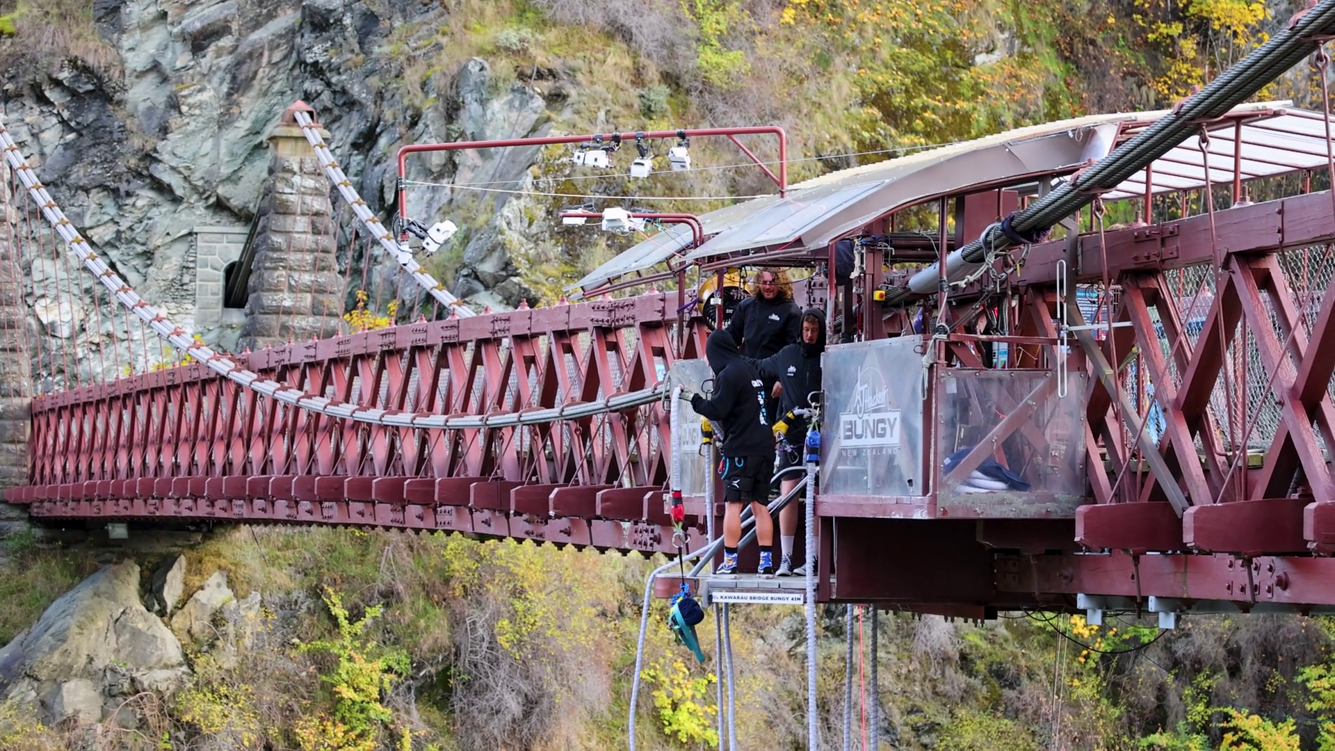 Bungee Jumping Adventure From Queenstown Stock Footage SBV-352577075 ...