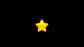 Dynamic Star Animation on Black Background