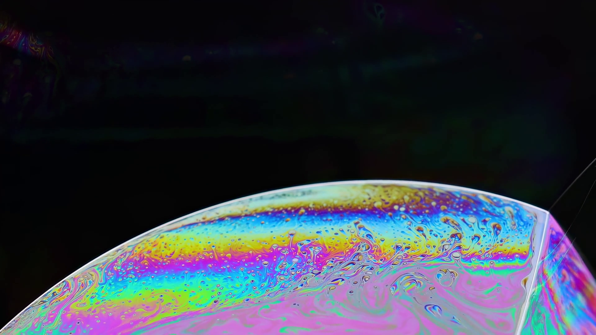 Close-up Of Iridescent Soap Bubble Surface Stock Footage SBV-353376517 ...