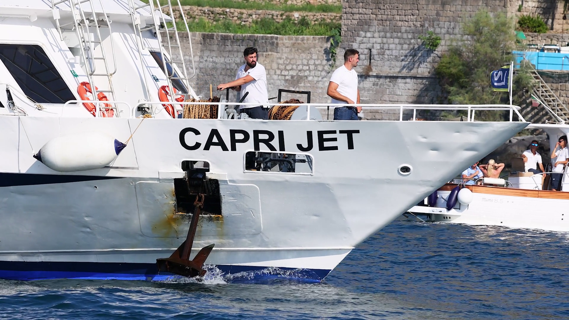 Capri Jet Boat In Sorrento Waters Stock Footage SBV-352300353 - Storyblocks