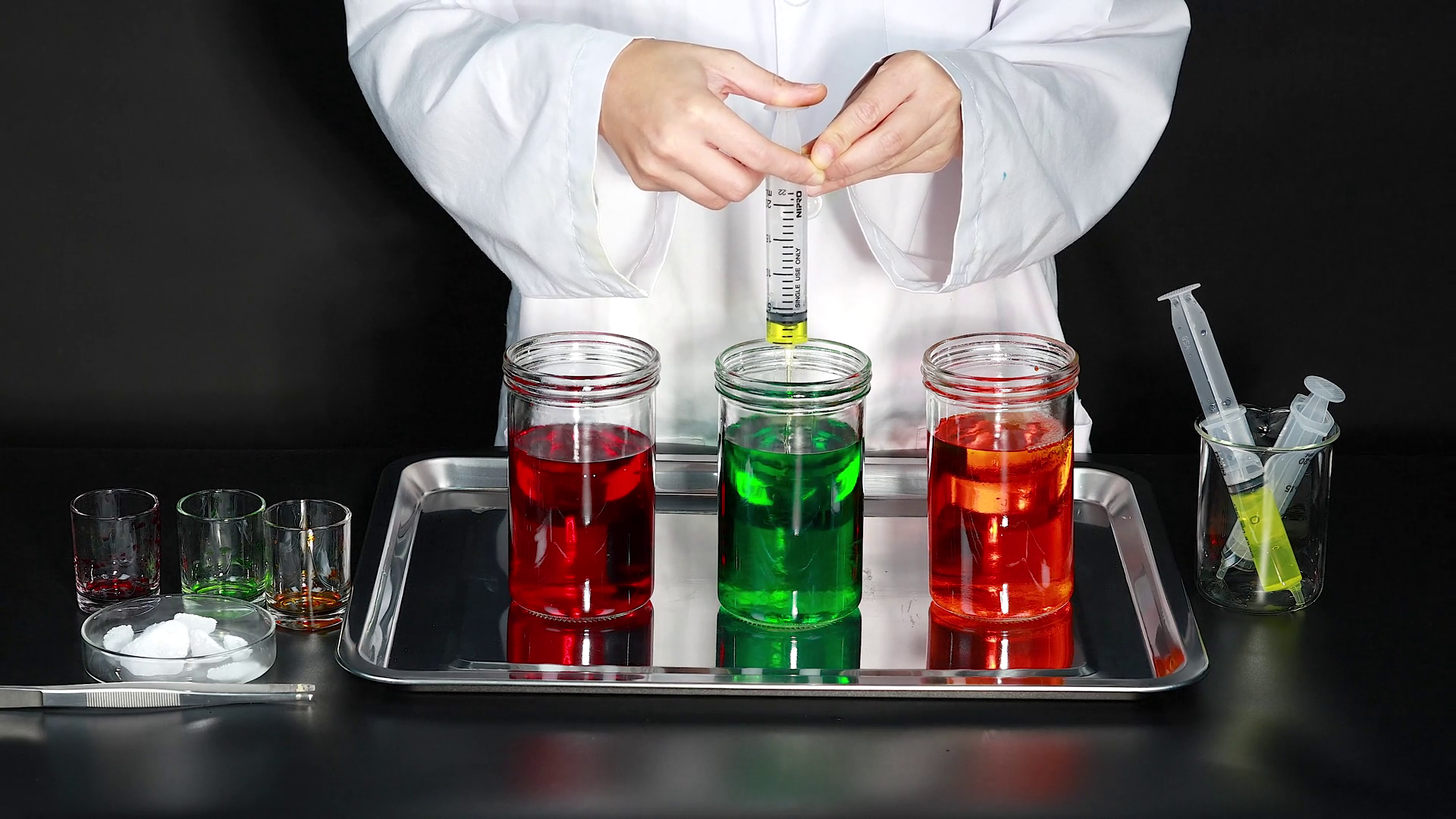 Colorful Liquid Dry Ice Experiment Stock Footage SBV-352519188 ...