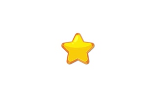 Dynamic Star Animation on White Background