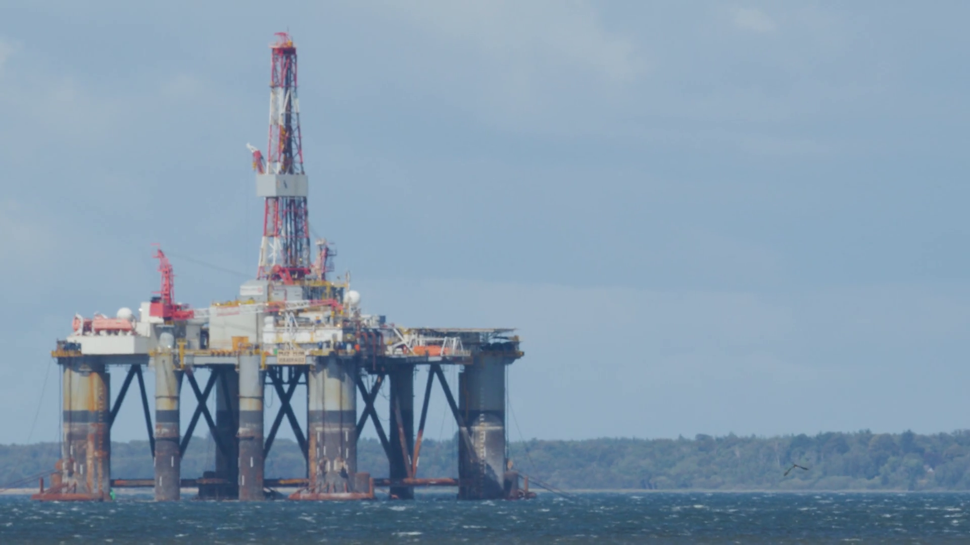 Offshore Oil Rig In Rough North Sea Waters Stock Footage SBV-352669765 ...