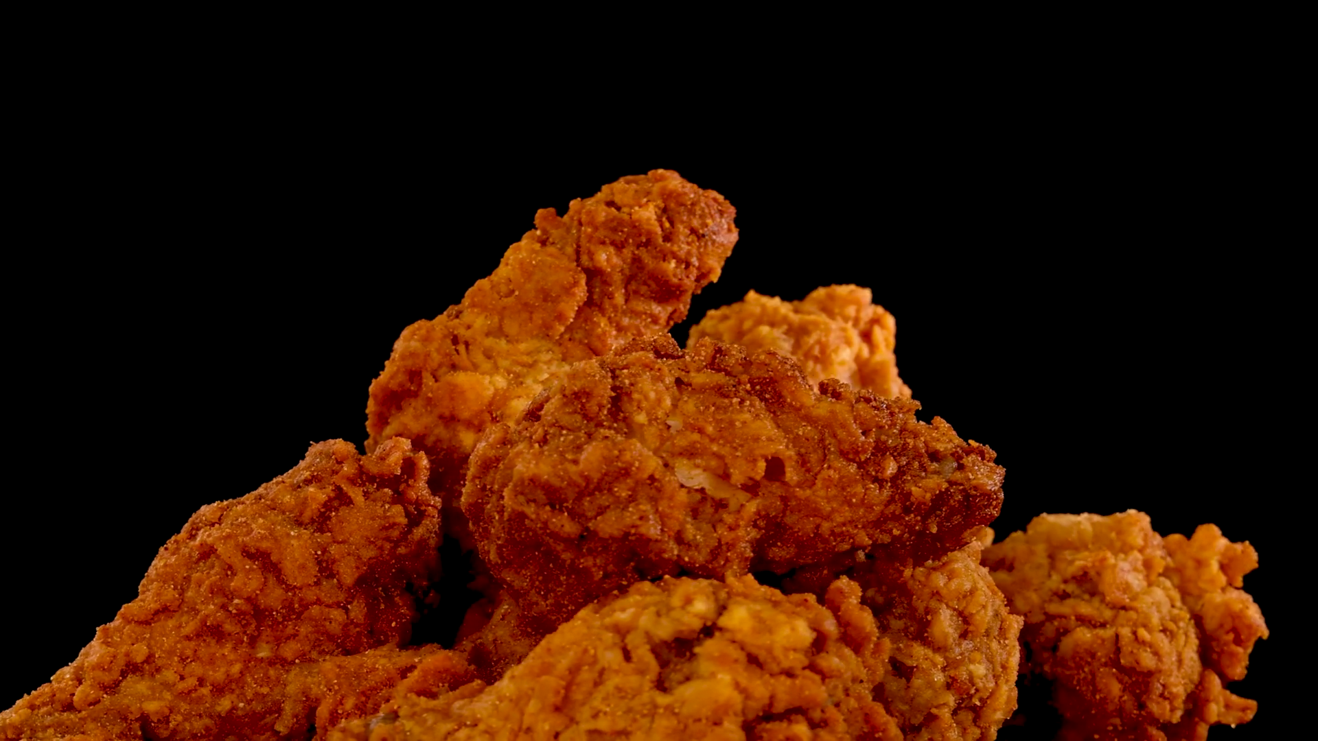 Slow Motion Zoom On Spicy Fried Chicken Stock Footage SBV-352587779 ...