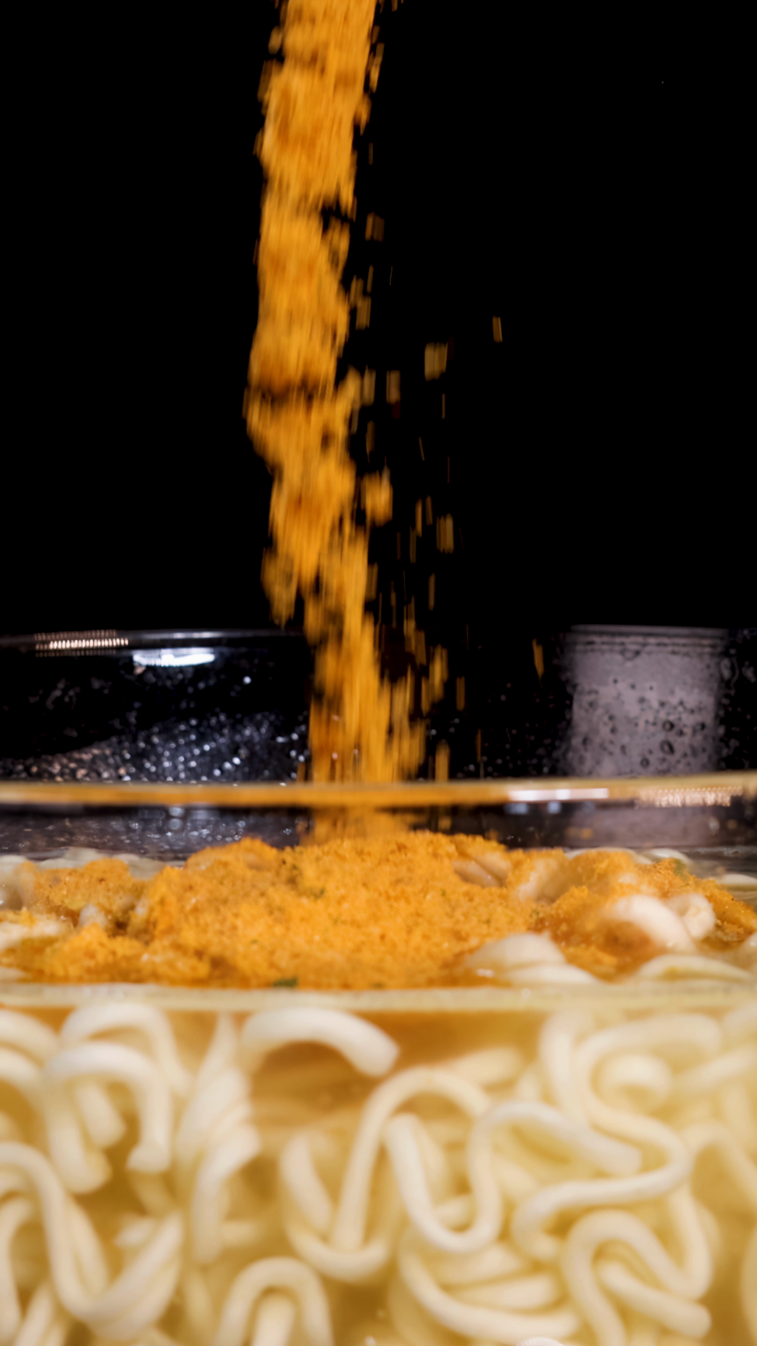 Sprinkling Seasoning Powder Over Hot Instant Stock Footage SBV ...