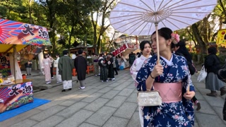 Traditional Festival Atmosphere in Japan