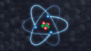 Rotating Atom Model with Glowing Electron Orbits Animation