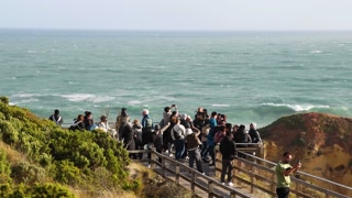 Tourists at Twelve Apostles Lookout