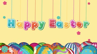 Colorful Easter Egg Celebration Animation