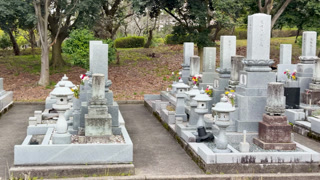 Traditional Buddhist Gravestones and Memorial Monuments in a Kanazawa Cemetery