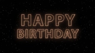 Neon Happy Birthday Animation