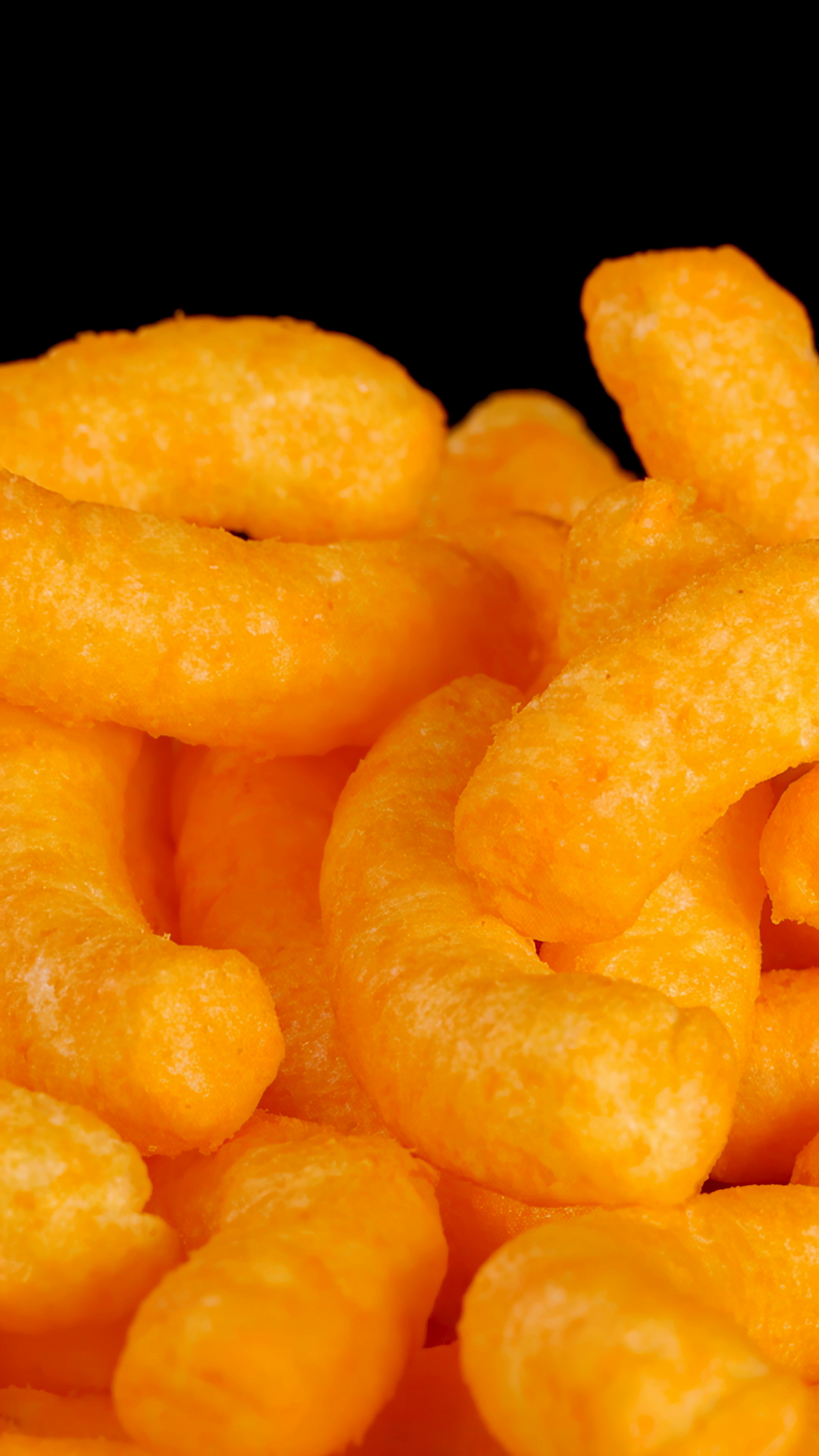 Close-up Rotating Cheese Puffs Snack Against Stock Footage SBV ...