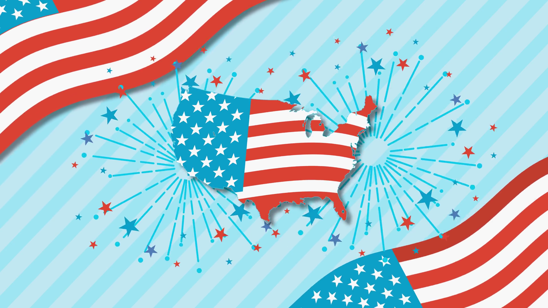 Patriotic 4th Of July Animation With Stock Footage SBV-352447153 ...