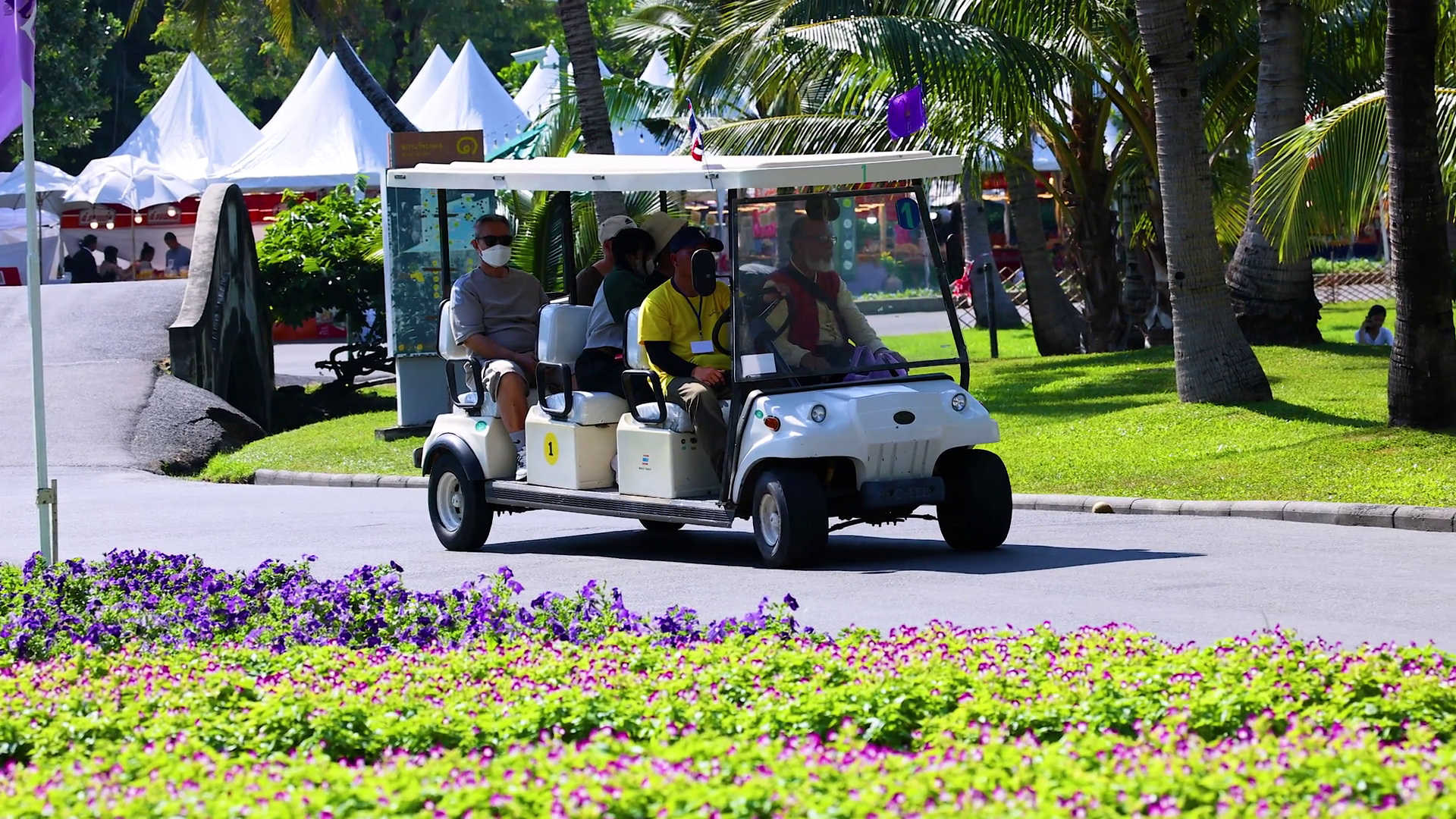 Golf Cart Ride In Rama 9 Park Stock Footage SBV-352315434 - Storyblocks