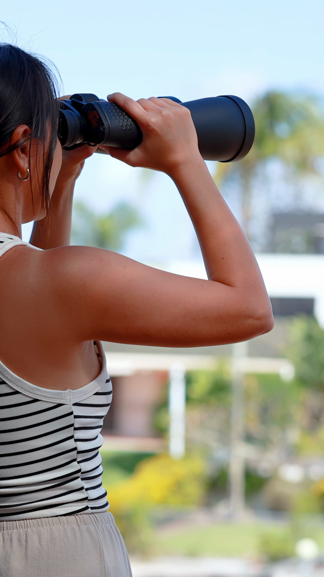 Young Woman Observing Outdoors With Stock Footage SBV-353064914 ...