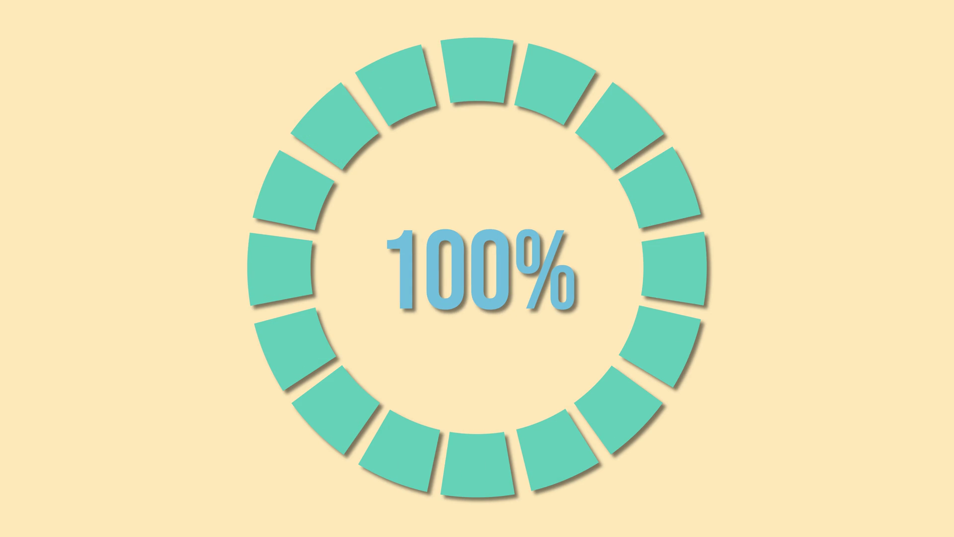 Dynamic Percentage Circle Animation On Stock Footage SBV-352283374 ...
