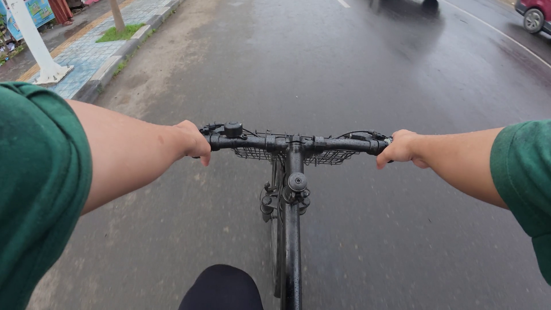 First Person View Of Riding Bike On Road Pov Stock Footage SBV ...
