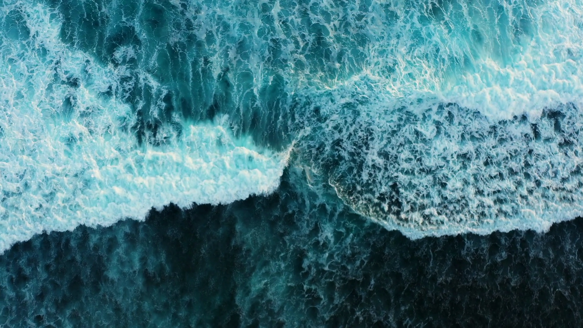 Aerial View Of Crashing Ocean Waves Stock Footage SBV-352951802 ...