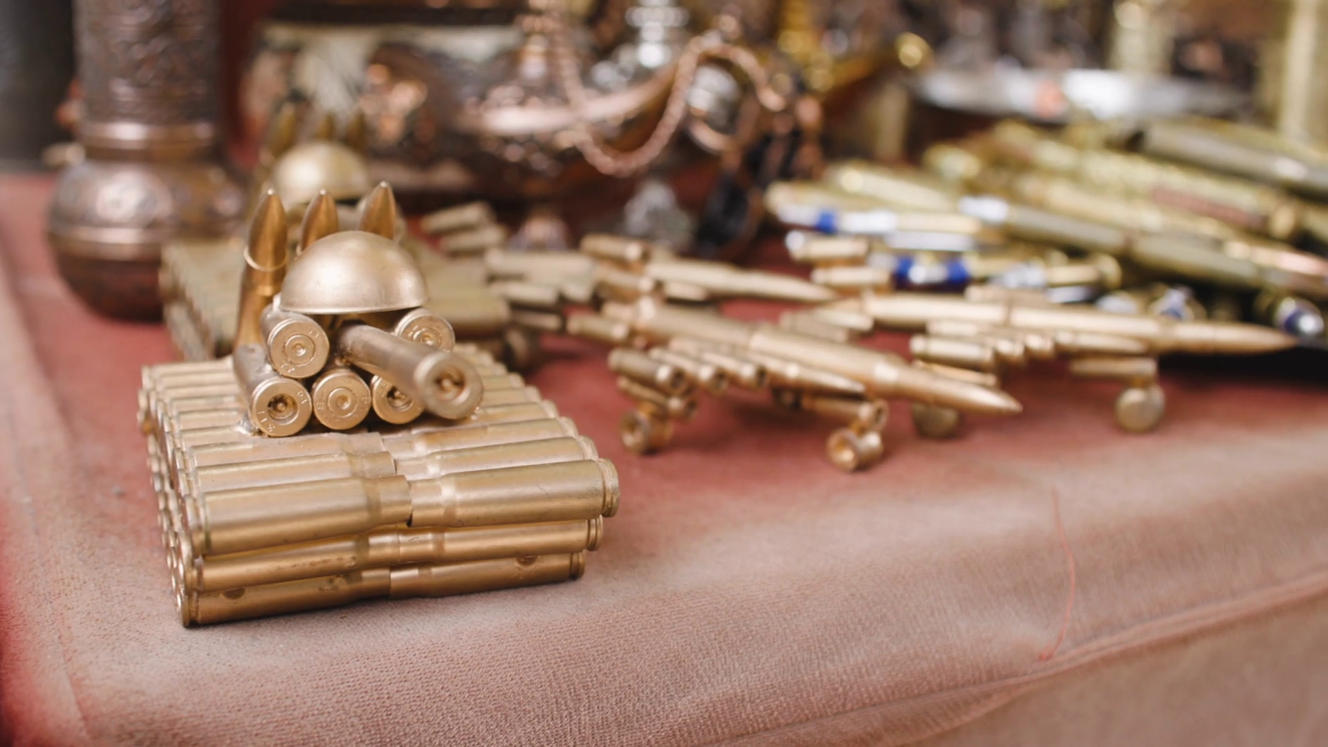 Tank Souvenir Made Out Of Bullet Shells In Stock Footage SBV-351943457 ...