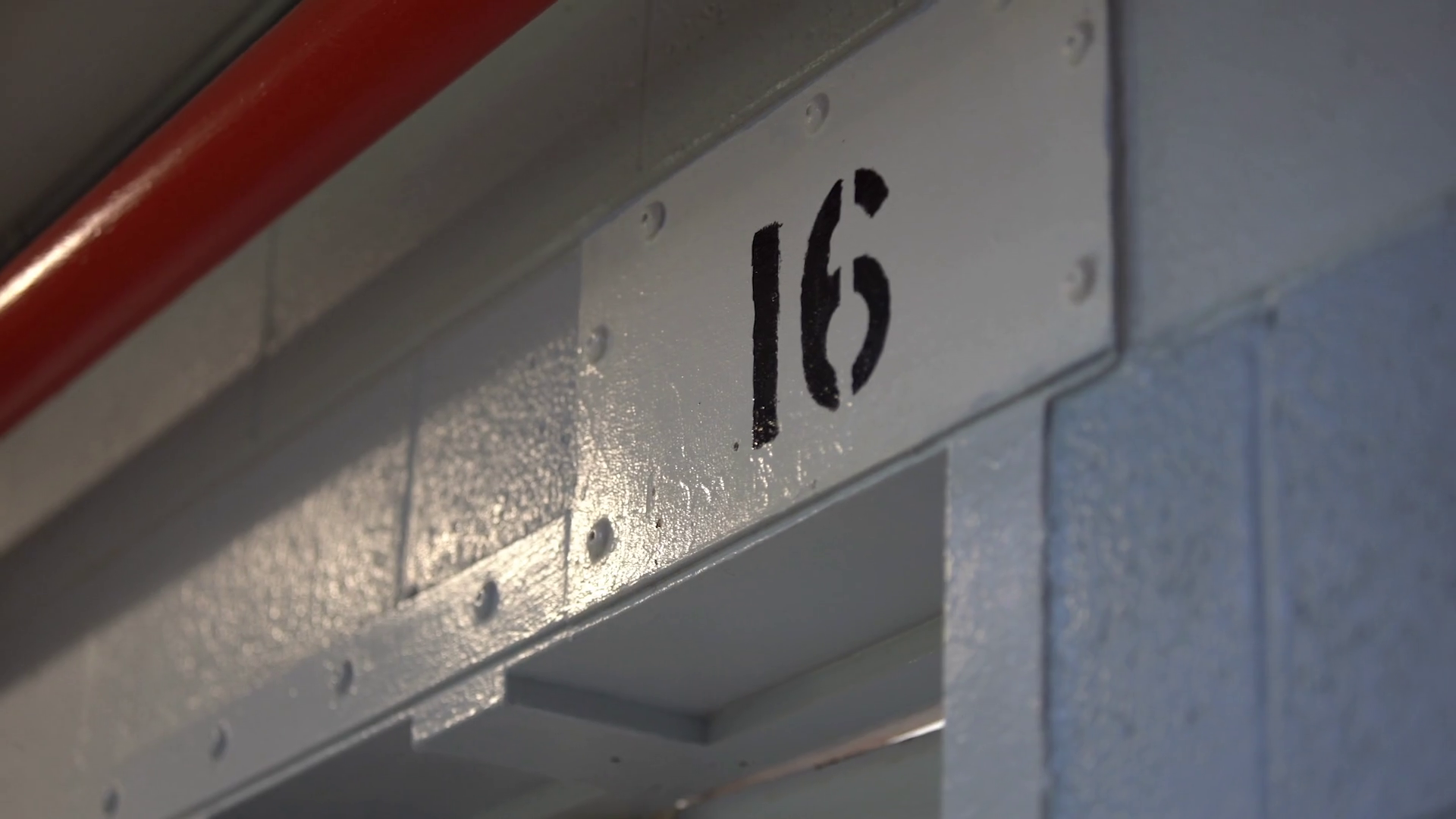 Prison Cell Number 16 In Slow Motion Stock Footage SBV347312621