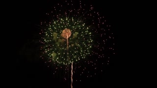 Slow Motion Fireworks Display at Night