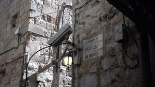 Via Dolorosa In Jerusalem Israel sign