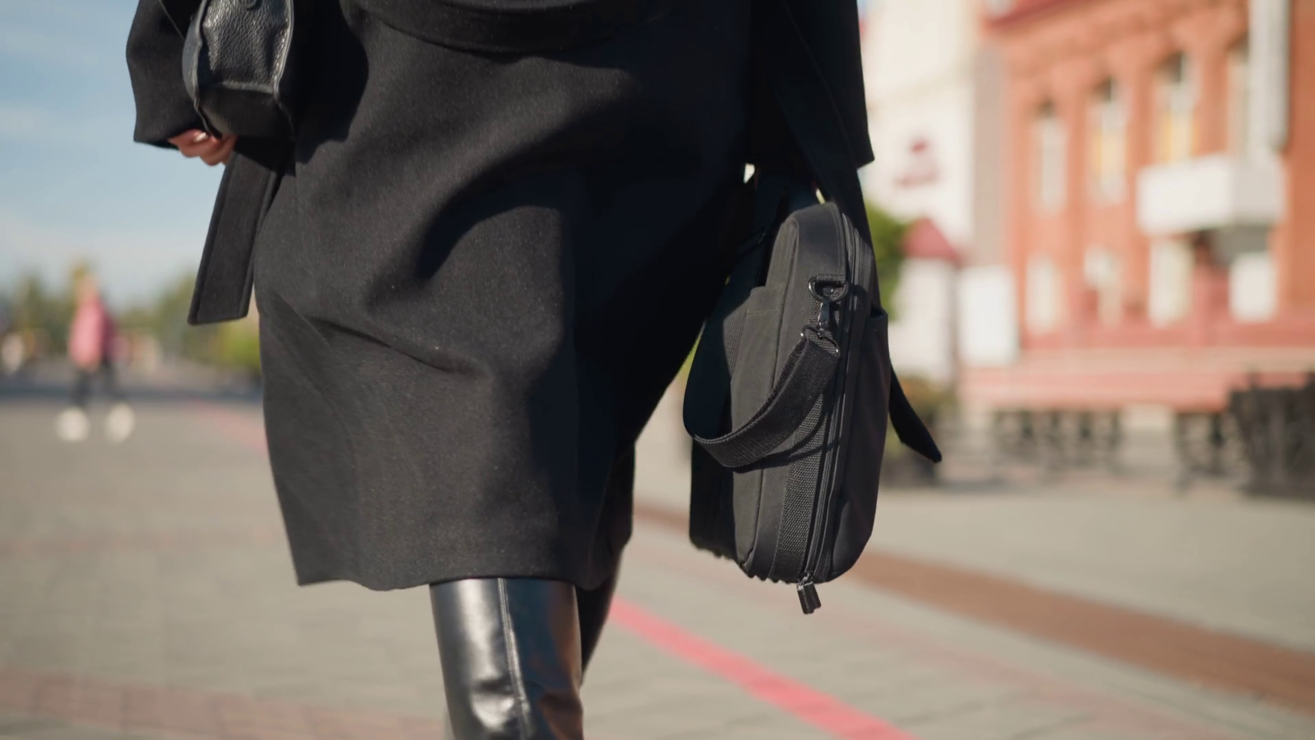 Back View Of Woman Walking Confidently On Stock Footage SBV-351755443 ...