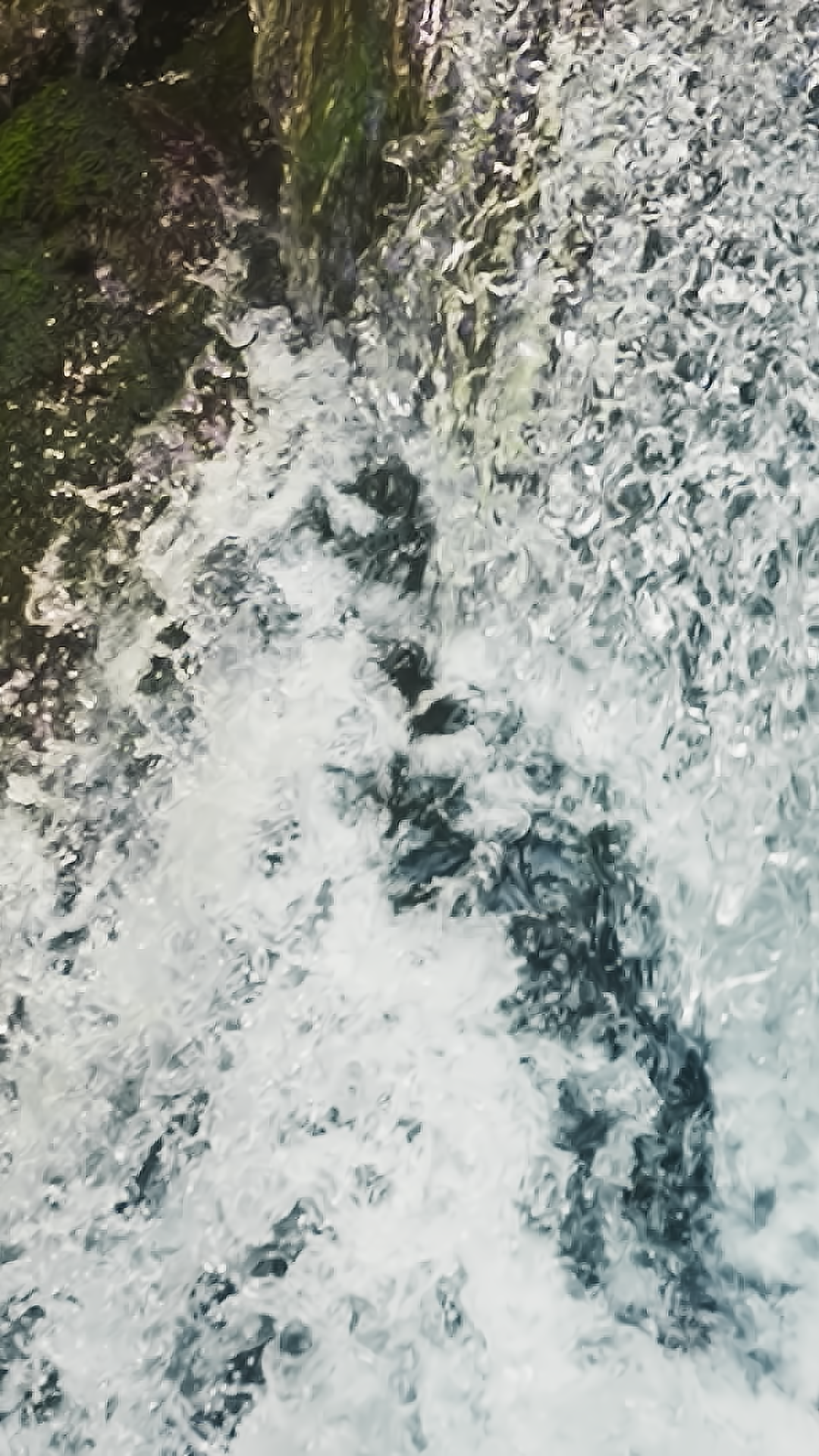 Foamy Water Sprays On Old Rocks Covered With Stock Footage SBV ...