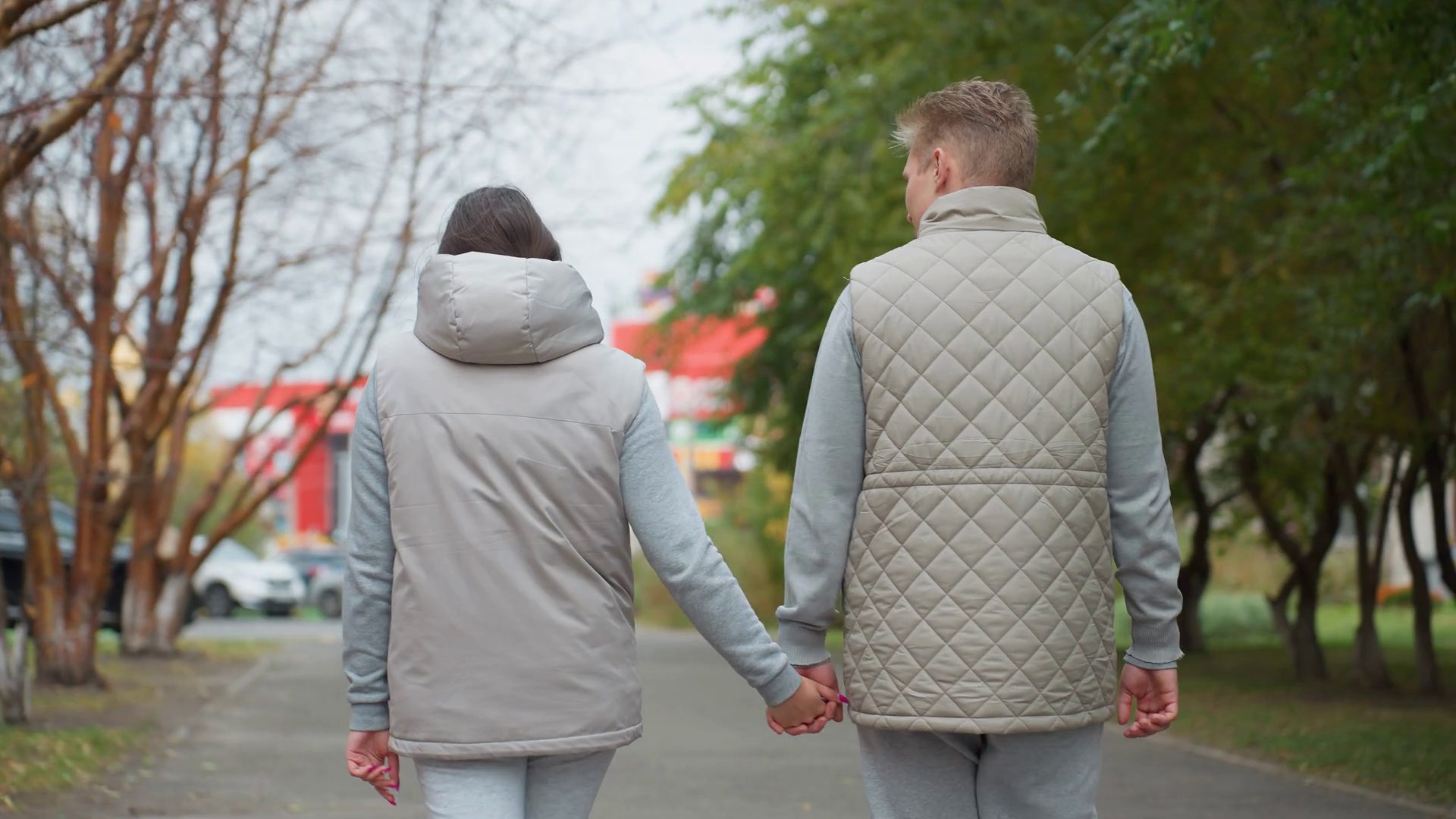 Back View Of Two Couples Walking Hand In Stock Footage SBV-351957888 ...