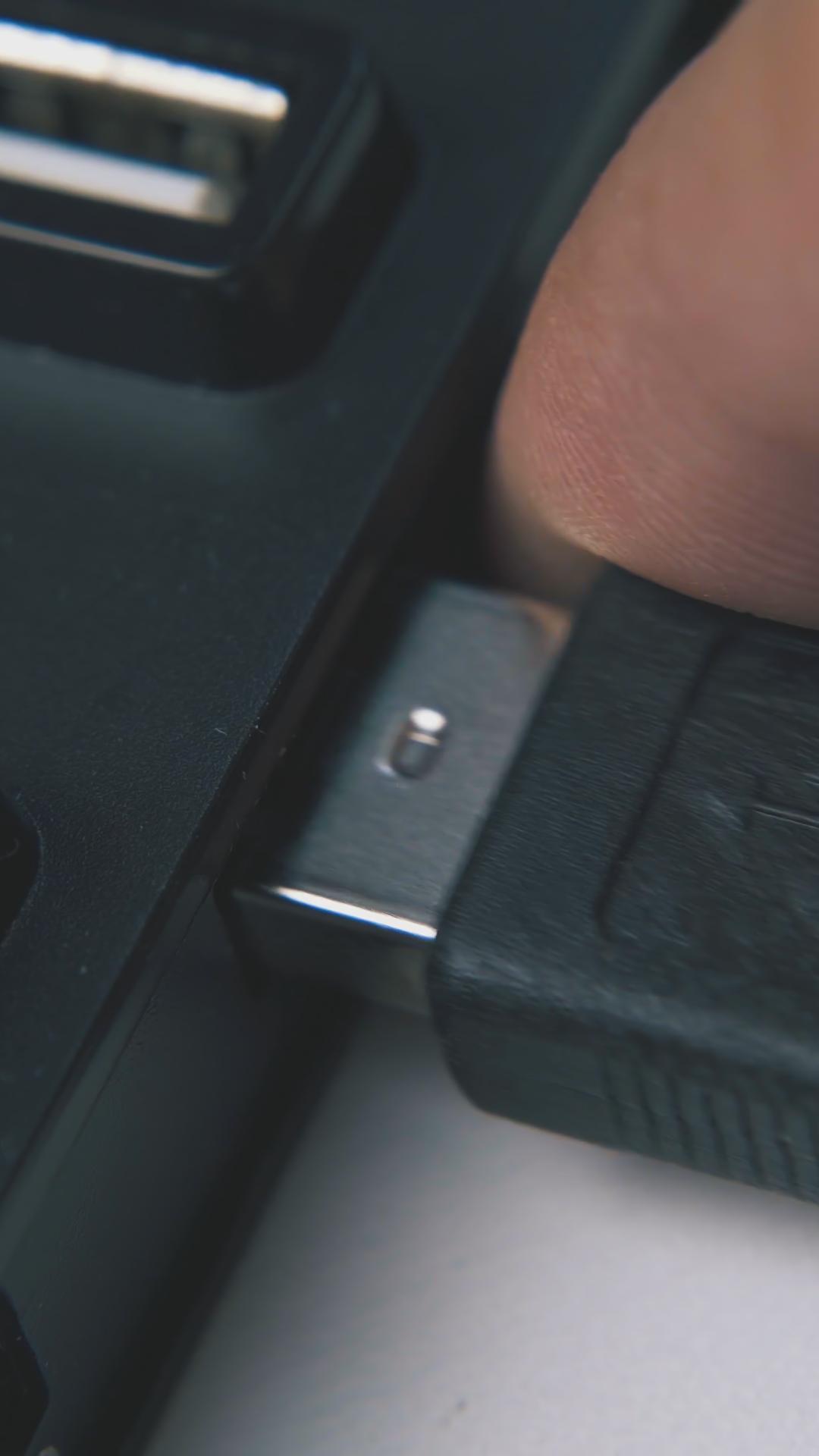 Man Takes Off Usb Cable From Black Stock Footage SBV-353349895 ...