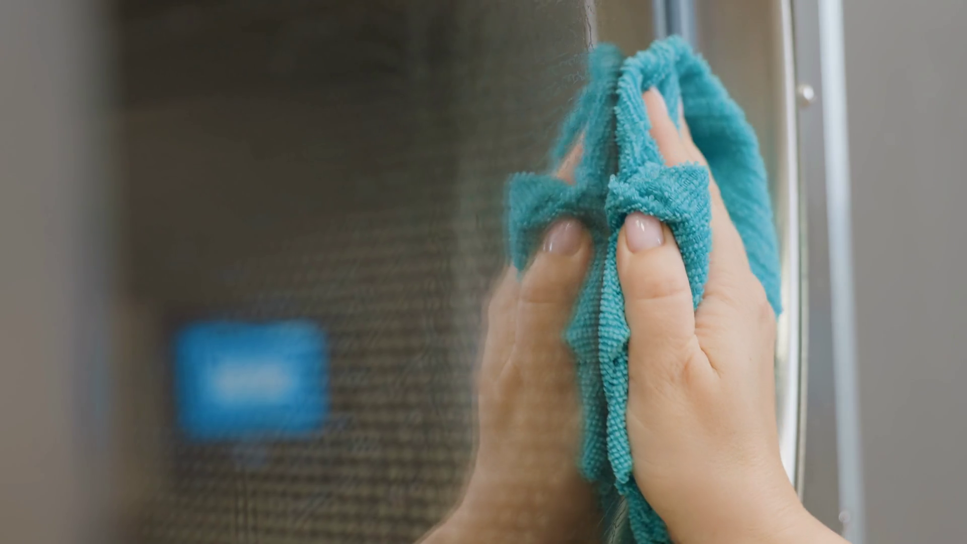 Close Up Hand View Of Lady Carefully Wiping Stock Footage SBV-352721018 ...